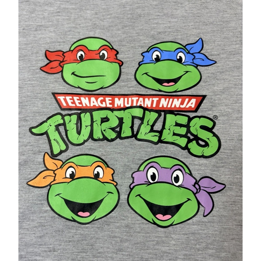 Teenage Mutant Ninja Turtles T Shirt Youth L Short Sleeve Gray NWT - Picture 2 of 7